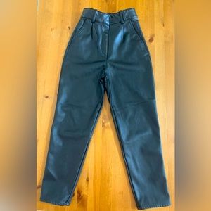 Leather pants for women. H&M brand. Size 34 EU. Color black.